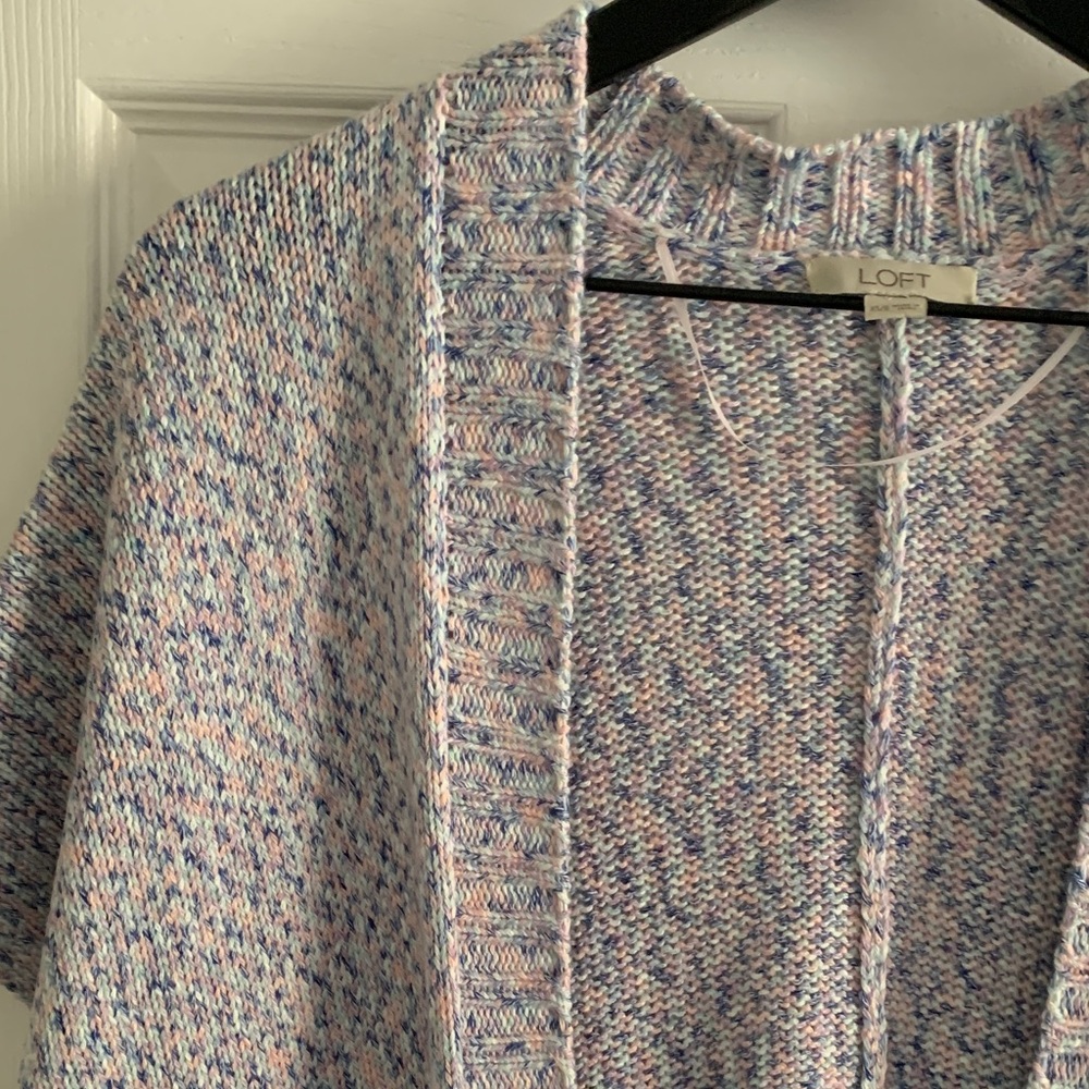 LOFT Multicolor Open-Front Cardigan - Picture 7 of 11